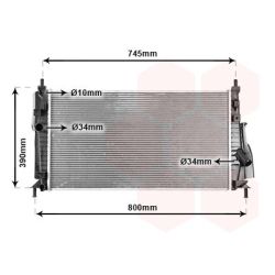 Radiatorius, variklio aušinimas VAN WEZEL 27002246