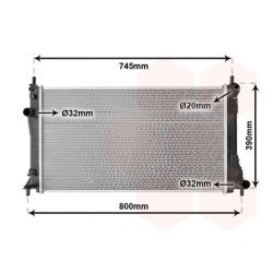 Radiatorius, variklio aušinimas VAN WEZEL 27002249