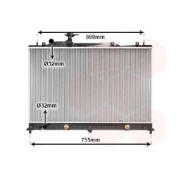 Radiatorius, variklio aušinimas VAN WEZEL 27002255