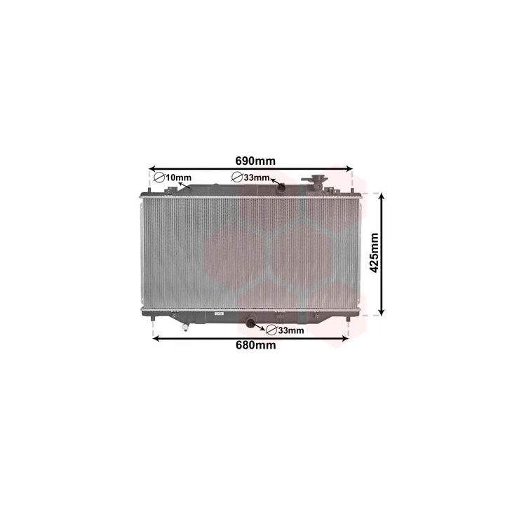 Radiatorius, variklio aušinimas VAN WEZEL 27002269