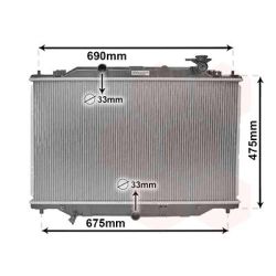 Radiatorius, variklio aušinimas VAN WEZEL 27002270
