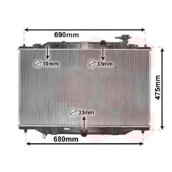 Radiatorius, variklio aušinimas VAN WEZEL 27002272