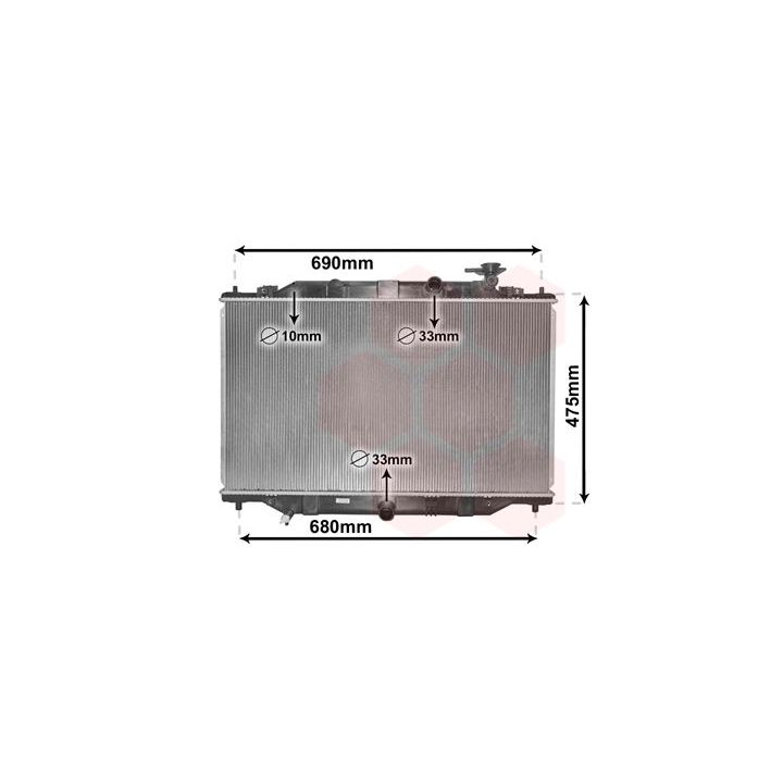 Radiatorius, variklio aušinimas VAN WEZEL 27002272