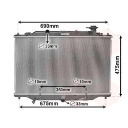 Radiatorius, variklio aušinimas VAN WEZEL 27002274