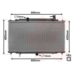 Radiatorius, variklio aušinimas VAN WEZEL 27002280