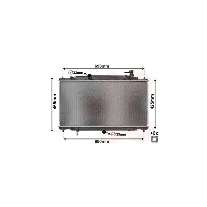 Radiatorius, variklio aušinimas VAN WEZEL 27002280