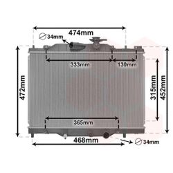 Radiatorius, variklio aušinimas VAN WEZEL 27012700