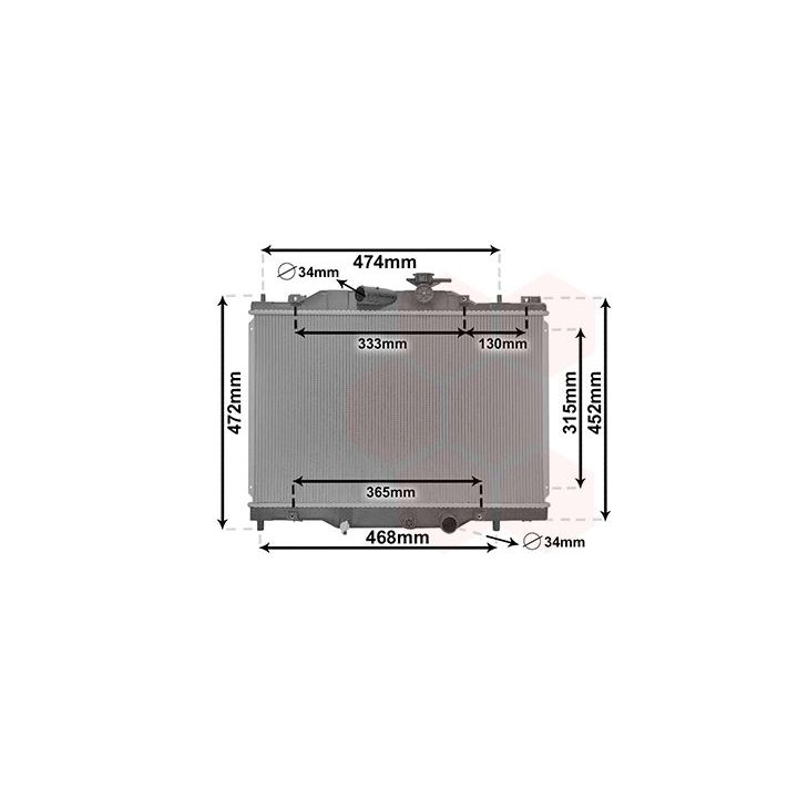 Radiatorius, variklio aušinimas VAN WEZEL 27012700