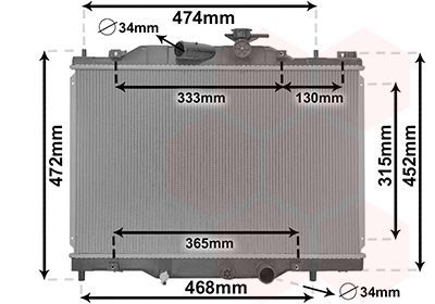 Radiatorius, variklio aušinimas VAN WEZEL 27012700