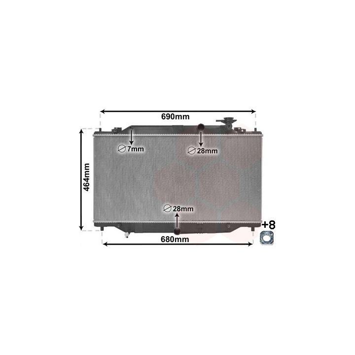Radiatorius, variklio aušinimas VAN WEZEL 27012701