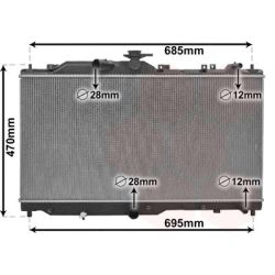 Radiatorius, variklio aušinimas VAN WEZEL 27012702