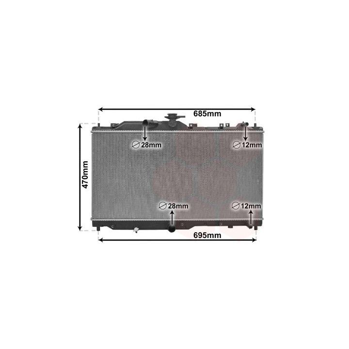 Radiatorius, variklio aušinimas VAN WEZEL 27012702