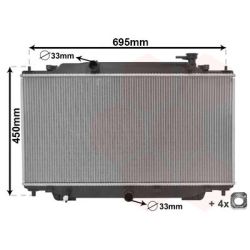 Radiatorius, variklio aušinimas VAN WEZEL 27012703