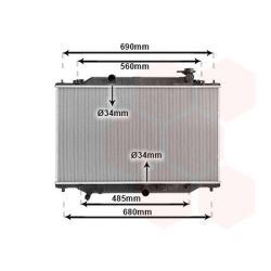 Radiatorius, variklio aušinimas VAN WEZEL 27012704