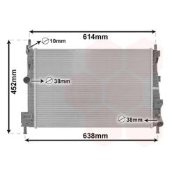Radiatorius, variklio aušinimas VAN WEZEL 27012707