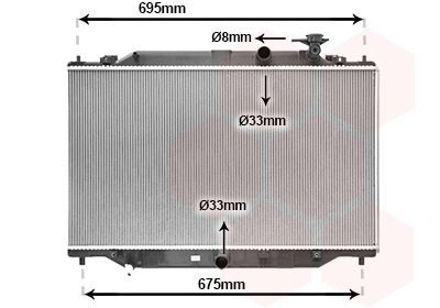 Radiatorius, variklio aušinimas VAN WEZEL 27012711