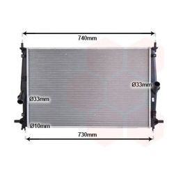 Radiatorius, variklio aušinimas VAN WEZEL 27012714