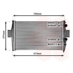 Radiatorius, variklio aušinimas VAN WEZEL 28002022