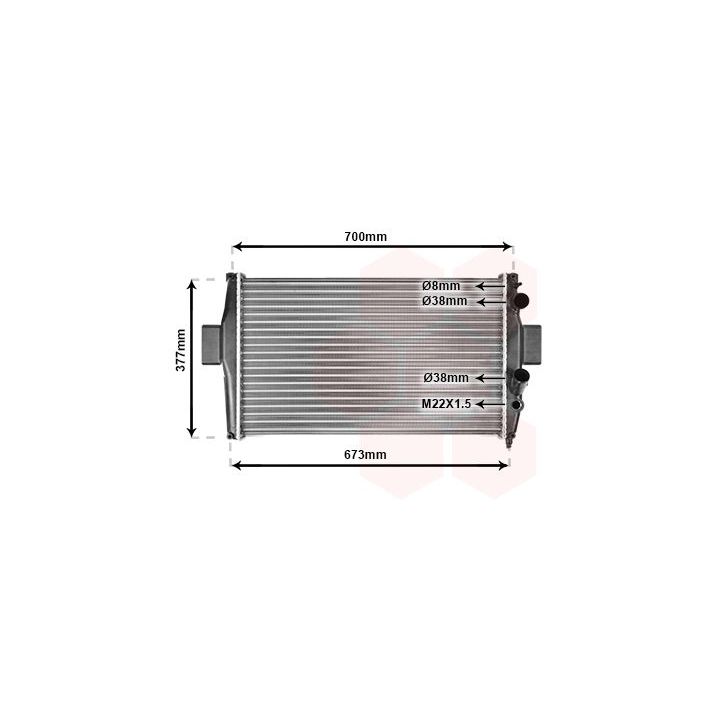 Radiatorius, variklio aušinimas VAN WEZEL 28002022