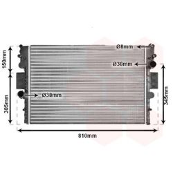 Radiatorius, variklio aušinimas VAN WEZEL 28002056
