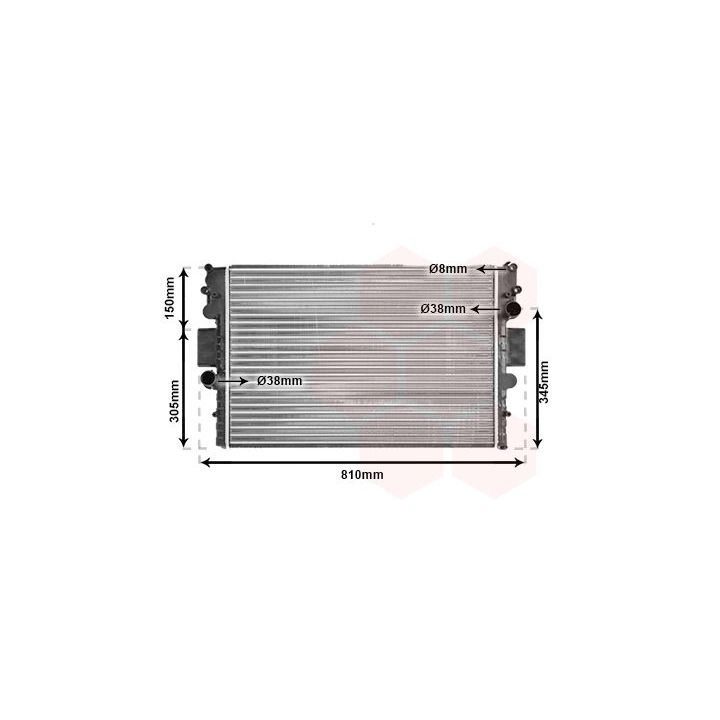 Radiatorius, variklio aušinimas VAN WEZEL 28002056