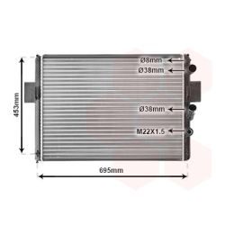 Radiatorius, variklio aušinimas VAN WEZEL 28002061