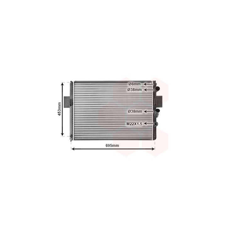 Radiatorius, variklio aušinimas VAN WEZEL 28002061