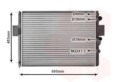 Radiatorius, variklio aušinimas VAN WEZEL 28002061