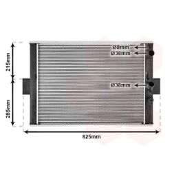 Radiatorius, variklio aušinimas VAN WEZEL 28002062