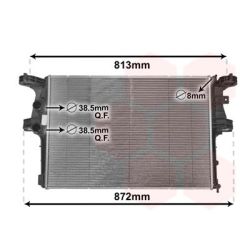 Radiatorius, variklio aušinimas VAN WEZEL 28002126