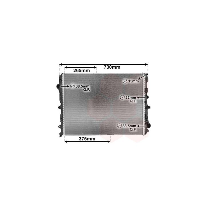 Radiatorius, variklio aušinimas VAN WEZEL 30002667