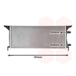 Radiatorius, variklio aušinimas VAN WEZEL 30012720