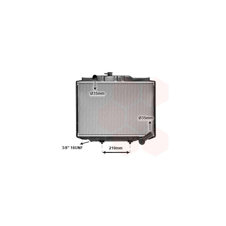 Radiatorius, variklio aušinimas VAN WEZEL 32002062