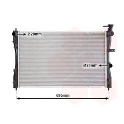 Radiatorius, variklio aušinimas VAN WEZEL 32002172