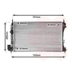 Radiatorius, variklio aušinimas VAN WEZEL 37002341