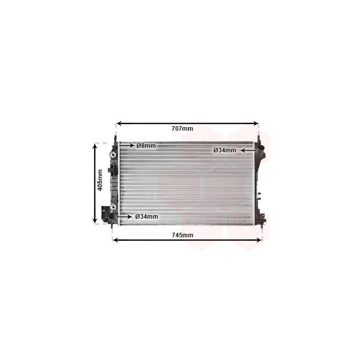 Radiatorius, variklio aušinimas VAN WEZEL 37002341