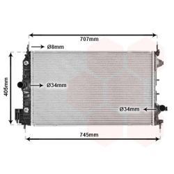 Radiatorius, variklio aušinimas VAN WEZEL 37002388