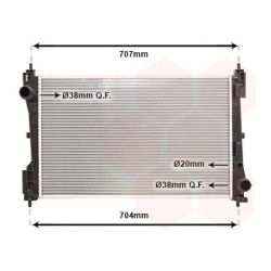 Radiatorius, variklio aušinimas VAN WEZEL 37002423