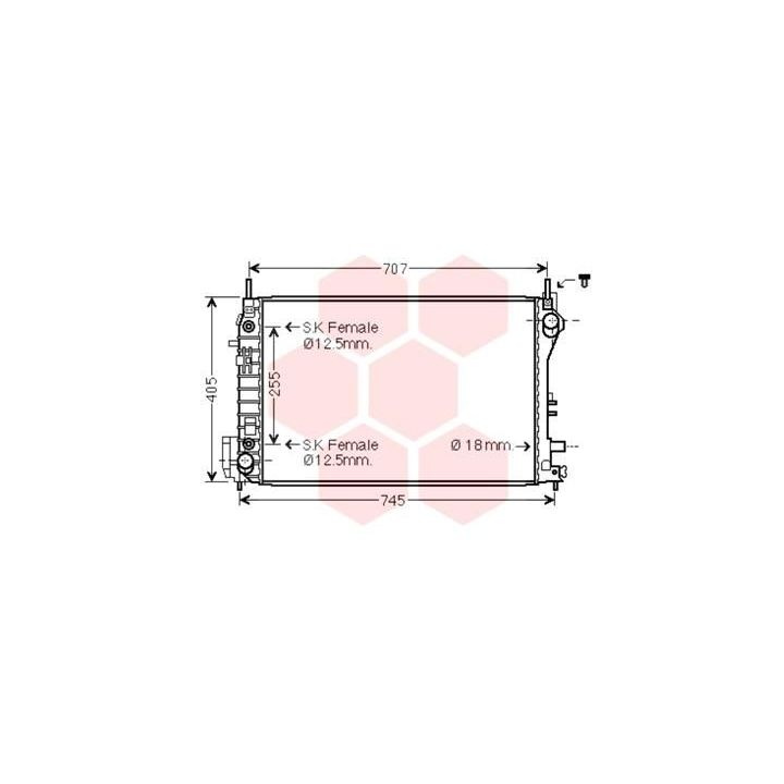 Radiatorius, variklio aušinimas VAN WEZEL 37002559