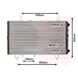 Radiatorius, variklio aušinimas VAN WEZEL 40002081