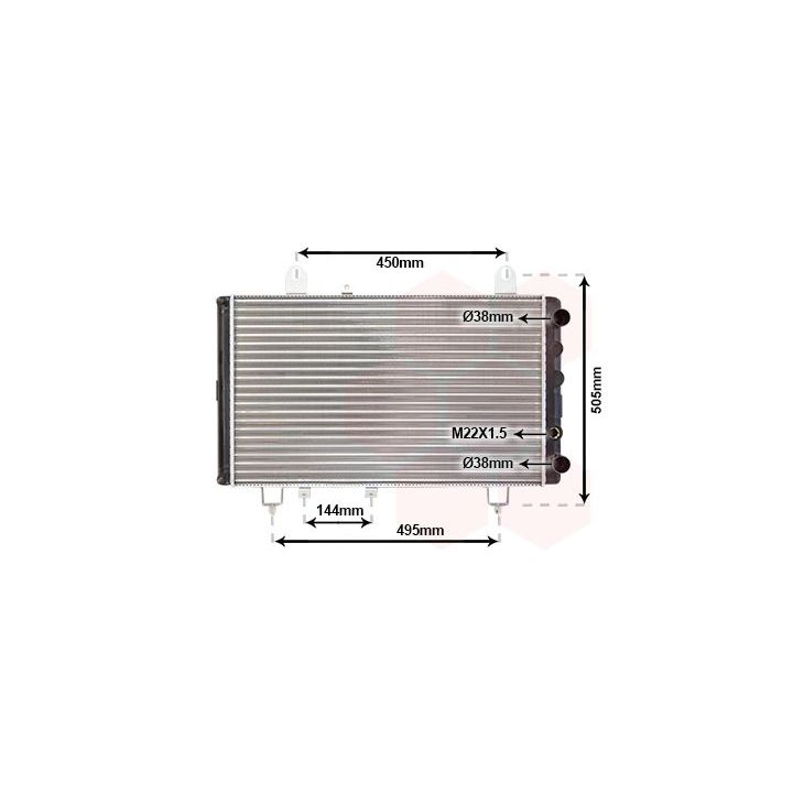 Radiatorius, variklio aušinimas VAN WEZEL 40002081