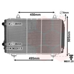 Radiatorius, variklio aušinimas VAN WEZEL 40002112