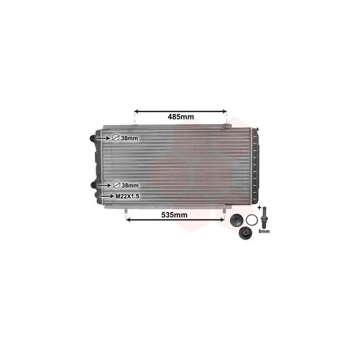 Radiatorius, variklio aušinimas VAN WEZEL 40002150