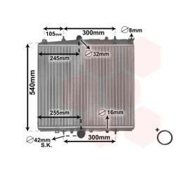 Radiatorius, variklio aušinimas VAN WEZEL 40002237