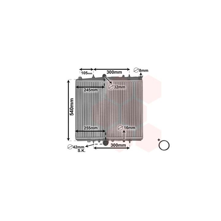 Radiatorius, variklio aušinimas VAN WEZEL 40002237