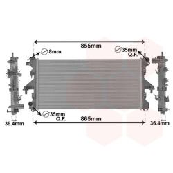 Radiatorius, variklio aušinimas VAN WEZEL 40002304