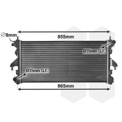 Radiatorius, variklio aušinimas VAN WEZEL 40002308