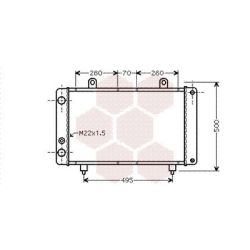 Radiatorius, variklio aušinimas VAN WEZEL 40002319