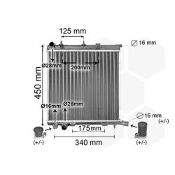 Radiatorius, variklio aušinimas VAN WEZEL 40012368