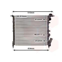 Radiatorius, variklio aušinimas VAN WEZEL 43002041